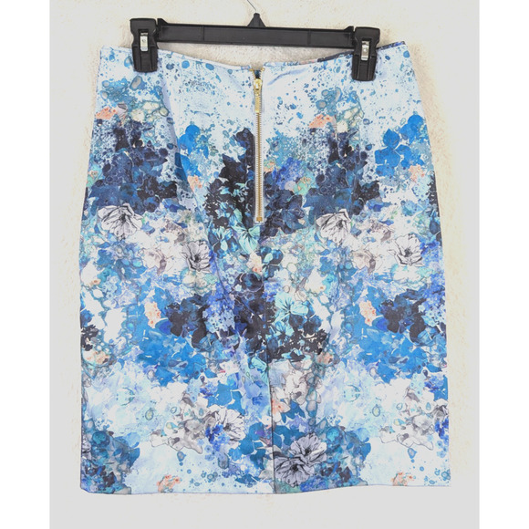 New H&M sz 10 Skirt pencil or straight knee length multi color thin 1238 - Picture 2 of 4